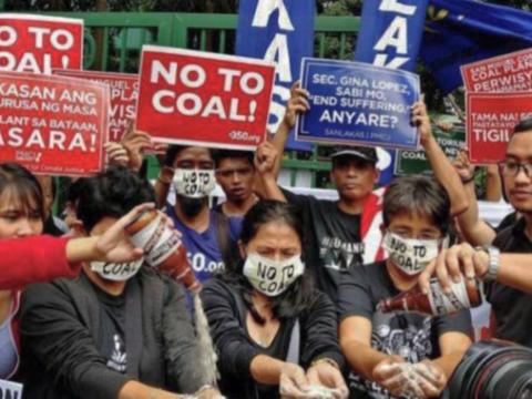 coal protesters in the Philippines